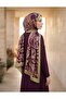 Green Purple Viscose Blended Shawl - 4