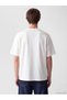 Vizyon New Season White Crew Neck Combed Cotton Men's T-Shirt - 4