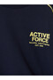 Two Mt Shop Quality Lcw Kids Navy Blue Interlock Printed Loose & Baggy Boys' Sweatshirt - 2