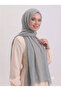 Aya Series Plain Aya Thin Cotton Shawl Medium Light Gray - 2