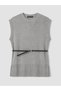 Alita City Lcw Modest Gray Knitwear Plain Women's Sweater with a Difference - 5