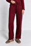 Comfortable Flexible Modal Top and Bottom Set Lby0007 Bordo - 6
