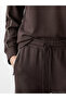 Özmarka New Season Brown Soft Touch Women's Sweatpants with Elastic Waist - 3