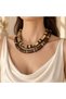 Diva Charm Double Wooden Women's Necklace - 5