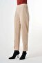Straight-Leg Trousers with Folded Hem Details - Stone - 2