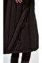 Plus-Size Hooded Long Quilted Coat - Brown - 6
