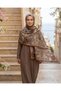Brown Viscose Blend Shawl - 4