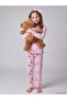 Özmarka New Season Pink Printed Girls' Pajama Set