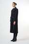 Double-Breasted Long Coat - Black - 2