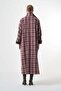 Long Wool-Blend Patterned Coat - Lilac - 4