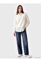 Two Mt Shop Quality Lcw Modest Beige Interlock Plain Loose & Baggy Women's Sweatshirt Tunic - 2