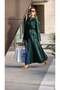 Hooded Belted Linen-Blend Long Coat - Green - 2