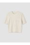 Alita City Lcw Comfort Ecru Knitwear Embroidered Oval Collar Women's Sweater - 5