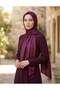 Burgundy Double-Sided Jacquard Shawl - 3