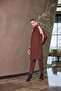 Tapered Trousers with Panel Details - Cinnamon - 2
