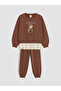 Quality Pieces from Çelebi Store Cute Teddy Bear Printed Girls' Tracksuit Set - 4