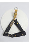 Dog Chest Harness Adjustable Small Breed Colone Cord Black - 3