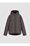 Two Mt Shop Quality Anthracite Hooded Boys' Puffer Jacket