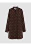Two Mt Shop Quality Lcw Grace Burgundy Patterned Standard & Regular Women's Shirt Tunic - 5