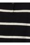 Alita City Lcw Kids Black Knitwear Striped Oval Neck Girls' Sweater - 4
