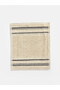 Rmz Gi̇yi̇m Farkiyla Striped Embroidered Bath Mat Set - 4