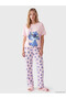 Alita City with a Difference, Lcw Young Pink Combed Cotton Printed Short Sleeve Women's Pajama Set