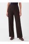 Nevavm Farkıyla Lcw Everyday Brown Diver Fabric Leopard Standard & Regular Wide Leg Women's Pan - 2