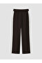Alita City Lcw Grace Brown Interlock Plain Standard & Regular Wide Leg Women's Trousers with a Difference - 5