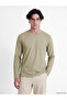 Esvab • Modern & Distinctive Zero Roba Collar Long Sleeve Combed Cotton Men's T-Shirt