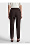 Brown High Waist Slim Fit Women's Trousers - 4