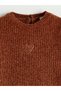 Alita City Lcw Kids Brown Heart Embroidered Girls' Knit Sweater with a Difference - 2