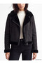 Esvab • Modern & Distinctive Fur Collar Women's Suede Look Coat - 4