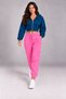 Women's Hooded Zippered Cropped Elastic Cuffed Sweatpants 3 Thread Rastered Set - 5