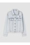 Two Mt Shop Quality Lcw Kids Blue Denim Printed Loose & Baggy Girls' Jean Jacket - 2