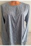 Er Clothing Paper Print Combed Cotton Blouse Long-Sleeved Crew Neck Front Button Floral - 2