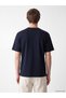 Peak New Season Navy Blue Crew Neck Men's T-Shirt - 4