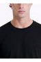 Peak New Season Black Crew Neck Long Sleeve Combed Cotton Men's T-Shirt - 3
