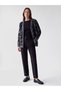Alita City Lcw Grace Black Knitwear Leopard Short Women's Cardigan with a Difference - 2