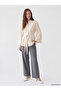 Özmarka New Season Beige High Collar Belted Women's Shirt Tunic - 2