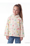 Ecru Water Repellent Floral Girl's Coat