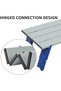 Compact Folding Camping Table, Silver/Blue - 6