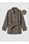 Two Mt Shop Quality Xside Brown Belted Women's Cashmere Coat - 6