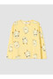 Peak New Season Yellow Crew Neck Patterned Pajama Set - 6