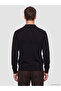 Black Polo Collar Men's Knit Sweater - 5