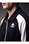 Black Loose Fit Men's Zippered Sweatshirt - 5