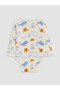 Two Mt Shop Quality Ecru 3-Piece Oval Collar Patterned Baby Boy Bodysuit - 4