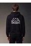 Vizyon New Season Black Embroidered Men's Hoodie - 6