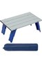 Compact Folding Camping Table, Silver/Blue