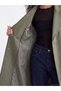 Gencc Quality Xside Brown Double-Breasted Collar Belted Women's Cashmere Coat - 4