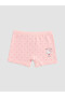 Ozmarka New Season Pink Girls' Printed Boxer Briefs 3-Piece Set - 2